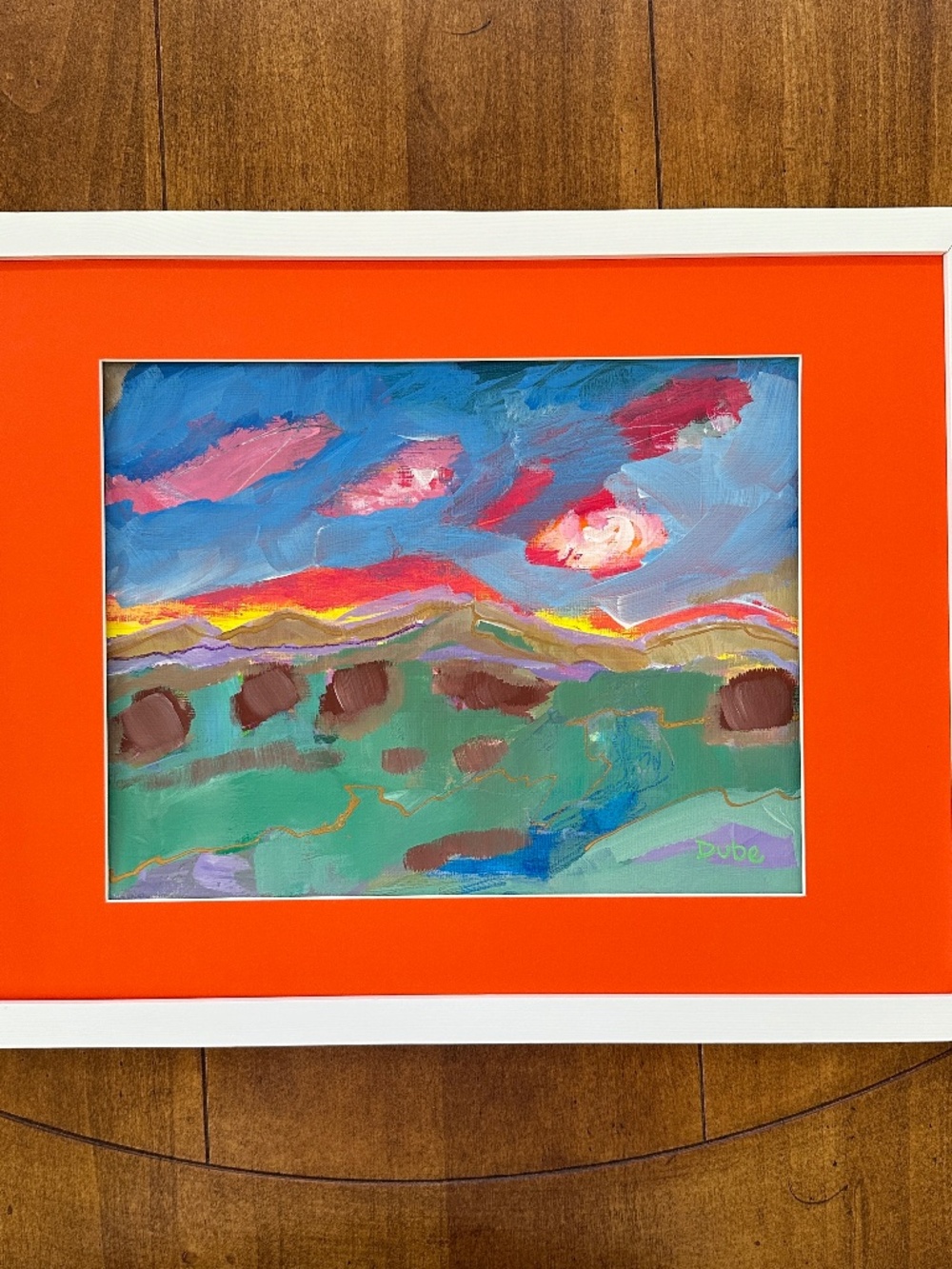 Original Desert Landscape Painting Mountains 9x12" Paper One of a Kind